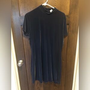 Vintage merona velvet mock neck mini dress  - navy blue - xl (fits large)